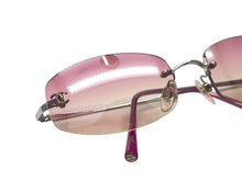 Load image into Gallery viewer, CHANEL シャネル サングラス フレームレス 4002 c.124/58 パープルグラデーション ココマーク イタリア製 美品 中古 4c075737