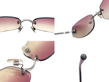 Load image into Gallery viewer, CHANEL シャネル サングラス フレームレス 4002 c.124/58 パープルグラデーション ココマーク イタリア製 美品 中古 4c075737