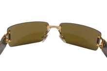 Load image into Gallery viewer, BVLGARI ブルガリ サングラス ブラウンレンズ マーブル 62□15 120 626 101/73 ゴールド金具 美品 中古 4c075739