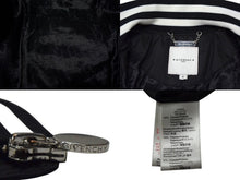 Load image into Gallery viewer, GIVENCHY ジバンシー キッズ 子供服 ジャケット ブルゾン H16034 ナイロン ブラック ホワイト シルバー金具 サイズ8 美品 中古 4c075748