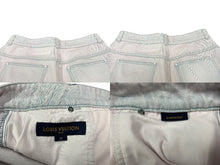 Load image into Gallery viewer, LOUIS VUITTON ルイヴィトン デニムパンツ RM201 TLP HID61W カーゴパンツ ブリーチ加工 ピンク ブルー コットン 29 良品 中古 4c075754