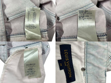 Load image into Gallery viewer, LOUIS VUITTON ルイヴィトン デニムパンツ RM201 TLP HID61W カーゴパンツ ブリーチ加工 ピンク ブルー コットン 29 良品 中古 4c075754