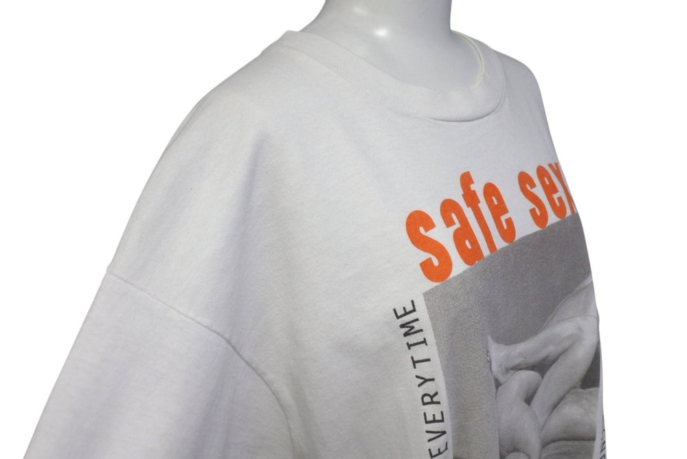 VINTAGE ヴィンテージ 90's Steven Meisel スティーヴンマイゼル Safe sex is hot sex 半袖Tシャツ サイズXL フォト 写真家 美品 中古 4c075760