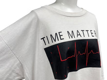 画像をギャラリービューアに読み込む, VINTAGE ヴィンテージ 90's Time matters タイムマターズ 半袖Tシャツ サイズXL ホワイト コットン 古着 美品 中古 4c075766