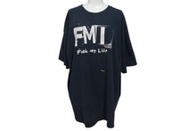画像をギャラリービューアに読み込む, VINTAGE ヴィンテージ FML Fuck My Life FilthyShirt.com 半袖Tシャツ コットン ネイビー ホワイト 古着 美品 中古 4c075788