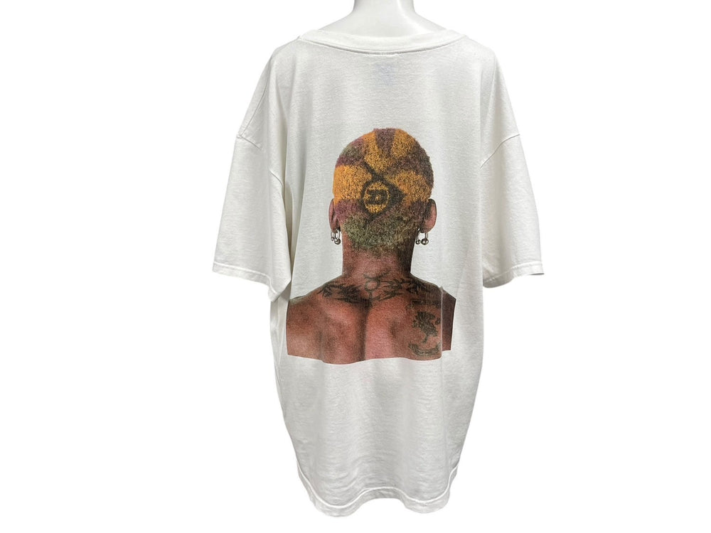 VINTAGE Vintage DUNLOP DENIS RODMAN Dennis Rodman Promotional T-shirt White Size L Good Condition Used 4c075808