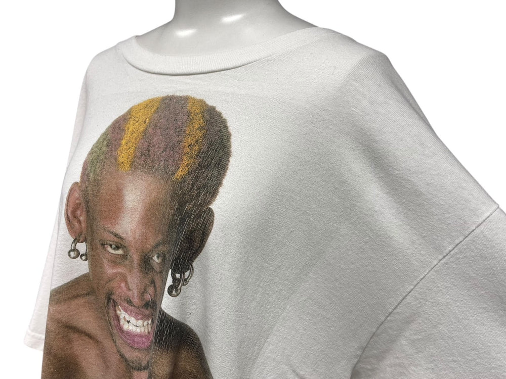 VINTAGE ヴィンテージ DUNLOP ダンロップ DENIS RODMAN デニスロッドマン プロモーションTシャツ ホワイト サイズL 美品 中古 4c075808