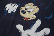 画像をギャラリービューアに読み込む, VINTAGE ヴィンテージ MICKY ミッキー オフィシャル 半袖Tシャツ コットン ネイビー ベージュ ONE SIZE 良品 中古 4c075813