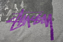 画像をギャラリービューアに読み込む, OLD STUSSY オールドステューシー フォト 半袖Tシャツ 古着 ヴィンテージ コットン グレー ブラック サイズXL 美品 中古 4c075818