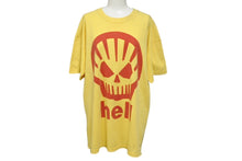 画像をギャラリービューアに読み込む, VINTAGE ヴィンテージ shell シェル パロディ hell 半袖Tシャツ コットン イエロー レッド サイズL 良品 中古 4c075822