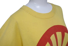 画像をギャラリービューアに読み込む, VINTAGE ヴィンテージ shell シェル パロディ hell 半袖Tシャツ コットン イエロー レッド サイズL 良品 中古 4c075822