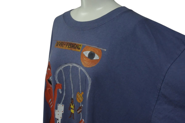 VINTAGE Vintage 90s HOUSE OF BLUES House of Blues Short Sleeve T-shirt Cotton Purple Size XL Good Condition Used 4c075828