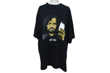 画像をギャラリービューアに読み込む, VINTAGE ヴィンテージ 90s CHARLES MANSON チャールズマンソン Got Milk? 半袖Tシャツ ブラック 古着 美品 中古 4c075829