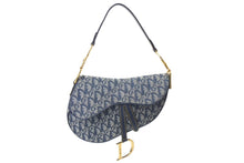 Load image into Gallery viewer, 極美品 Christian Dior クリスチャンディオール デニムトロッターサドルバッグ ネイビー ガリアーノ期 中古 4c075841