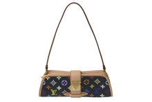 Load image into Gallery viewer, 新品同様 LOUIS VUITTON ルイヴィトン 村上隆 シャーリー M40050 モノグラムマルチ ブラック ゴールド金具 中古 4c075845