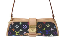 Load image into Gallery viewer, 新品同様 LOUIS VUITTON ルイヴィトン 村上隆 シャーリー M40050 モノグラムマルチ ブラック ゴールド金具 中古 4c075845