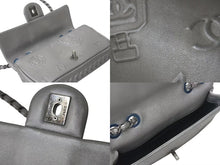 Load image into Gallery viewer, CHANEL シャネル チェーンショルダーバッグ 型押し 香水モチーフ 19番台 グレー 2014年 ココマーク シルバー金具 美品 中古 4c075852