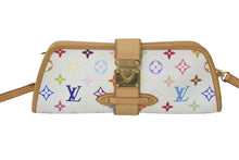 画像をギャラリービューアに読み込む, 極美品 LOUIS VUITTON ルイヴィトン バッグ シャーリー 村上隆 モノグラムマルチカラー ホワイト M40049 ゴールド金具 中古 4c075863