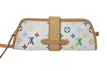 画像をギャラリービューアに読み込む, 極美品 LOUIS VUITTON ルイヴィトン バッグ シャーリー 村上隆 モノグラムマルチカラー ホワイト M40049 ゴールド金具 中古 4c075863