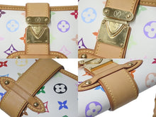 画像をギャラリービューアに読み込む, 極美品 LOUIS VUITTON ルイヴィトン バッグ シャーリー 村上隆 モノグラムマルチカラー ホワイト M40049 ゴールド金具 中古 4c075863