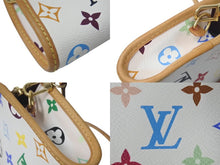 画像をギャラリービューアに読み込む, 極美品 LOUIS VUITTON ルイヴィトン バッグ シャーリー 村上隆 モノグラムマルチカラー ホワイト M40049 ゴールド金具 中古 4c075863