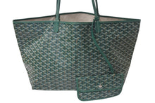 Load image into Gallery viewer, 新品同様 GOYARD ゴヤール SAINT LOUIS GM サンルイGM トートバッグ PVCコーティングキャンバス グリーン 中古 4c075865