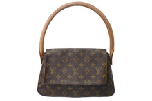 画像をギャラリービューアに読み込む, 極美品 LOUIS VUITTON ルイヴィトン モノグラム ミニルーピング ショルダーバッグ M51147 PVC レザー ブラウン 中古 4c075871