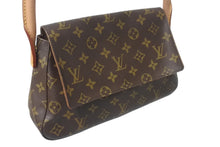 画像をギャラリービューアに読み込む, 極美品 LOUIS VUITTON ルイヴィトン モノグラム ミニルーピング ショルダーバッグ M51147 PVC レザー ブラウン 中古 4c075871
