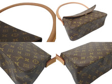 画像をギャラリービューアに読み込む, 極美品 LOUIS VUITTON ルイヴィトン モノグラム ミニルーピング ショルダーバッグ M51147 PVC レザー ブラウン 中古 4c075871
