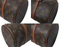 Load image into Gallery viewer, LOUIS VUITTON ルイヴィトン ハンドバック パピヨン30 GM 筒型 モノグラム M51365 ゴールド金具 ブラウン ポーチ付き 美品 中古 4c075872