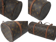 Load image into Gallery viewer, LOUIS VUITTON ルイヴィトン ハンドバック パピヨン30 GM 筒型 モノグラム M51365 ゴールド金具 ブラウン 美品 中古 4c075875