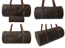 Load image into Gallery viewer, LOUIS VUITTON ルイヴィトン パピヨン30 モノグラムキャンバス ハンドバッグ 旧型 筒形 M51365 ブラウン 美品 中古 4c075892