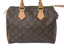 Load image into Gallery viewer, LOUIS VUITTON ルイヴィトン スピーディ25 ハンドバッグ M41528 モノグラム PVC レザー ゴールド金具 ブラウン 美品 中古 4c075893