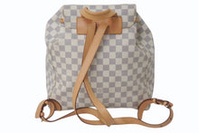 画像をギャラリービューアに読み込む, LOUIS VUITTON ルイヴィトン リュック バックパック スペロンBB N41578 ダミエアズール ホワイト PVC レザー ゴールド金具 中古 4c075894