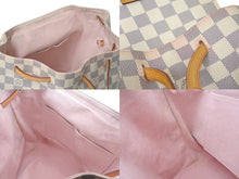 画像をギャラリービューアに読み込む, LOUIS VUITTON ルイヴィトン リュック バックパック スペロンBB N41578 ダミエアズール ホワイト PVC レザー ゴールド金具 中古 4c075894