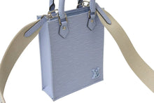 画像をギャラリービューアに読み込む, 極美品 LOUIS VUITTON ルイヴィトン プティットサックプラ 2WAYバッグ M81069 エピレザー ブルーエ シルバー金具 中古 4c075895