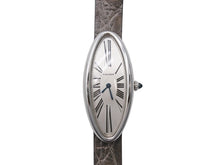 画像をギャラリービューアに読み込む, 極美品 Cartier カルティエ ベニュワールアロンジェ W1532336 腕時計 K18 ホワイトゴールド レザー 中古 4c075898