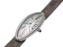 画像をギャラリービューアに読み込む, 極美品 Cartier カルティエ ベニュワールアロンジェ W1532336 腕時計 K18 ホワイトゴールド レザー 中古 4c075898