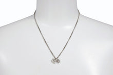 画像をギャラリービューアに読み込む, CHANEL シャネル ココマーク ネックレス 重量約7.0g 09C刻印 ハート シルバー クリア ラインストーン メタル 良品 中古 4c075928