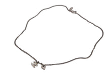 画像をギャラリービューアに読み込む, CHANEL シャネル ココマーク ネックレス 重量約7.0g 09C刻印 ハート シルバー クリア ラインストーン メタル 良品 中古 4c075928