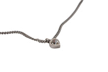 画像をギャラリービューアに読み込む, CHANEL シャネル ココマーク ネックレス 重量約7.0g 09C刻印 ハート シルバー クリア ラインストーン メタル 良品 中古 4c075928