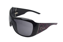 Load image into Gallery viewer, Christian Dior クリスチャンディオール サングラス cannage 1 atm8 ヴィンテージ 一枚レンズ ブラック ピンク 美品 中古 4c075941