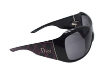 Load image into Gallery viewer, Christian Dior クリスチャンディオール サングラス cannage 1 atm8 ヴィンテージ 一枚レンズ ブラック ピンク 美品 中古 4c075941