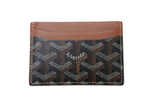 Load image into Gallery viewer, 極美品 GOYARD ゴヤール サンシュルピス カードケース キャンバス レザー ブラウン 中古 4c073441