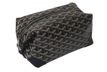 画像をギャラリービューアに読み込む, GOYARD ゴヤール ボウリング25 トイレタリーバッグ クラッチバッグ BOWLIN025TY01CL01P ブラック PVC レザー 美品 中古 4c075956