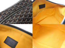 画像をギャラリービューアに読み込む, GOYARD ゴヤール ボウリング25 トイレタリーバッグ クラッチバッグ BOWLIN025TY01CL01P ブラック PVC レザー 美品 中古 4c075956