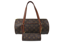 Load image into Gallery viewer, 極美品 LOUIS VUITTON ルイヴィトン モノグラム パピヨン30 ハンドバッグ 旧型 筒型 ロゴ 鞄 カバン M51365 ゴールド金具 中古 4c075965