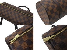 Load image into Gallery viewer, 極美品 LOUIS VUITTON ルイヴィトン ハンドバッグ ドラム型 筒状 ダミエ パピヨン26 N51304 ブラウン ゴールド金具 中古 4c075966
