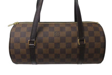 Load image into Gallery viewer, 極美品 LOUIS VUITTON ルイヴィトン ハンドバッグ ドラム型 筒状 ダミエ パピヨン26 N51304 ブラウン ゴールド金具 中古 4c075980