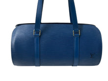 Load image into Gallery viewer, LOUIS VUITTON ルイヴィトン スフロ ハンドバッグ バレルバッグ 筒型 M52862 エピレザー ブルー ゴールド金具 美品 中古 4c075990